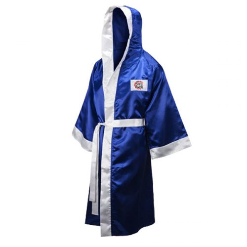 Boxing Gown Full Length with Hood Colour: Blue | Benza Sports
