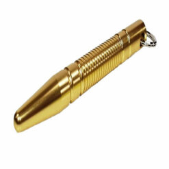 Gold Kubaton self-defense keychain weapon for personal safety