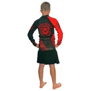 BJJ Addiction Rash Guard Long Sleeves RED/BLK - Image 4