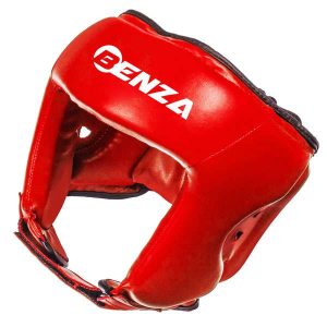 BENZA Boxing Competition Headgear - Open Face Red Corner Headguard