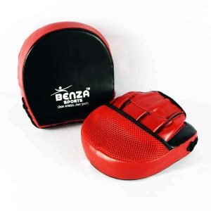 BENZA Razor Boxing Punch Mitts, Focus Pads Light Weight Black/Red