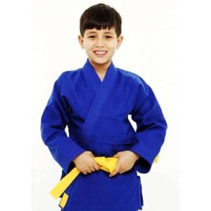 Alternative view of Judo Gi, judo Uniform Blue Sliver Single Weave 420 GSM