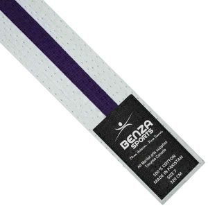 Karate Taekwondo belt White with Color Stripe - Image 6
