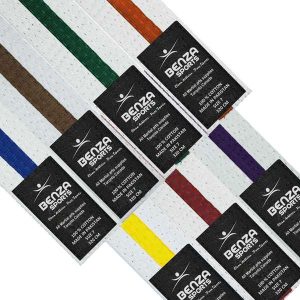 Karate Taekwondo belt White with Color Stripe